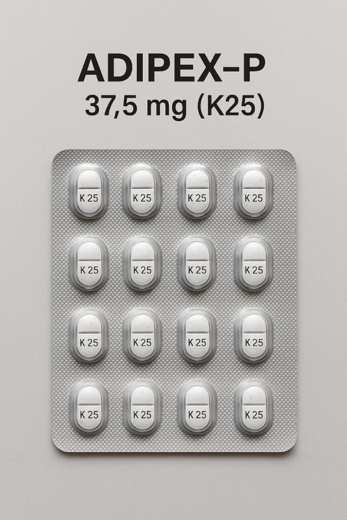 Buy Adipex-P 37.5mg K25 Online for Weight Loss