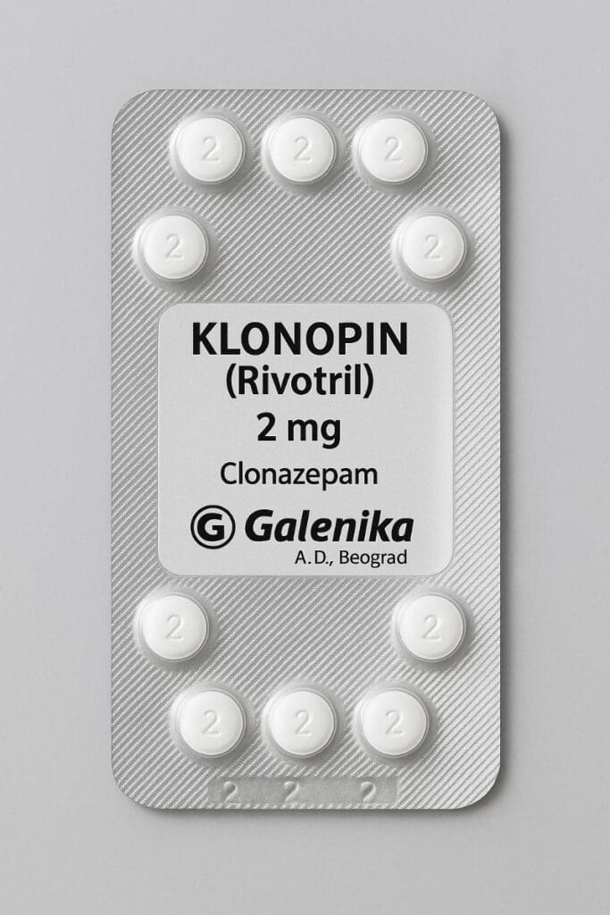 Buy Klonopin Rivotril Galenika 2mg Online for Anxiety and Seizures