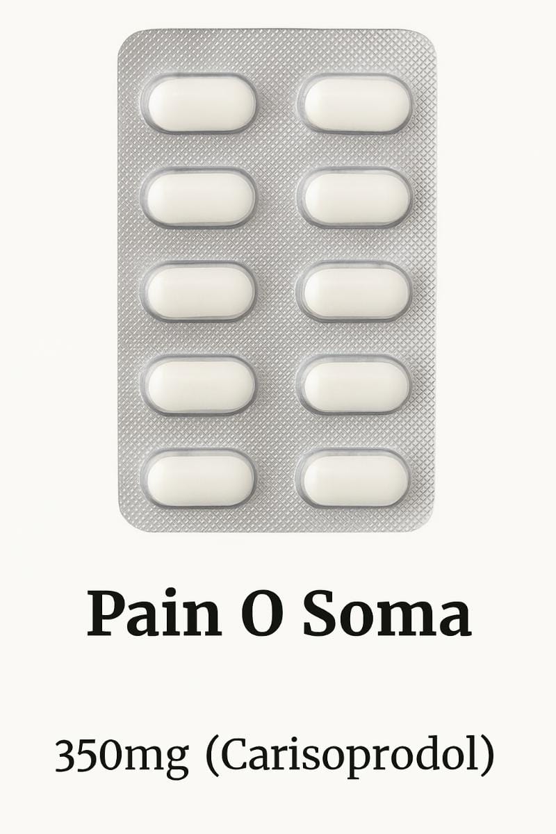 Buy Pain O Soma 350mg Online – Carisoprodol Muscle Relaxant